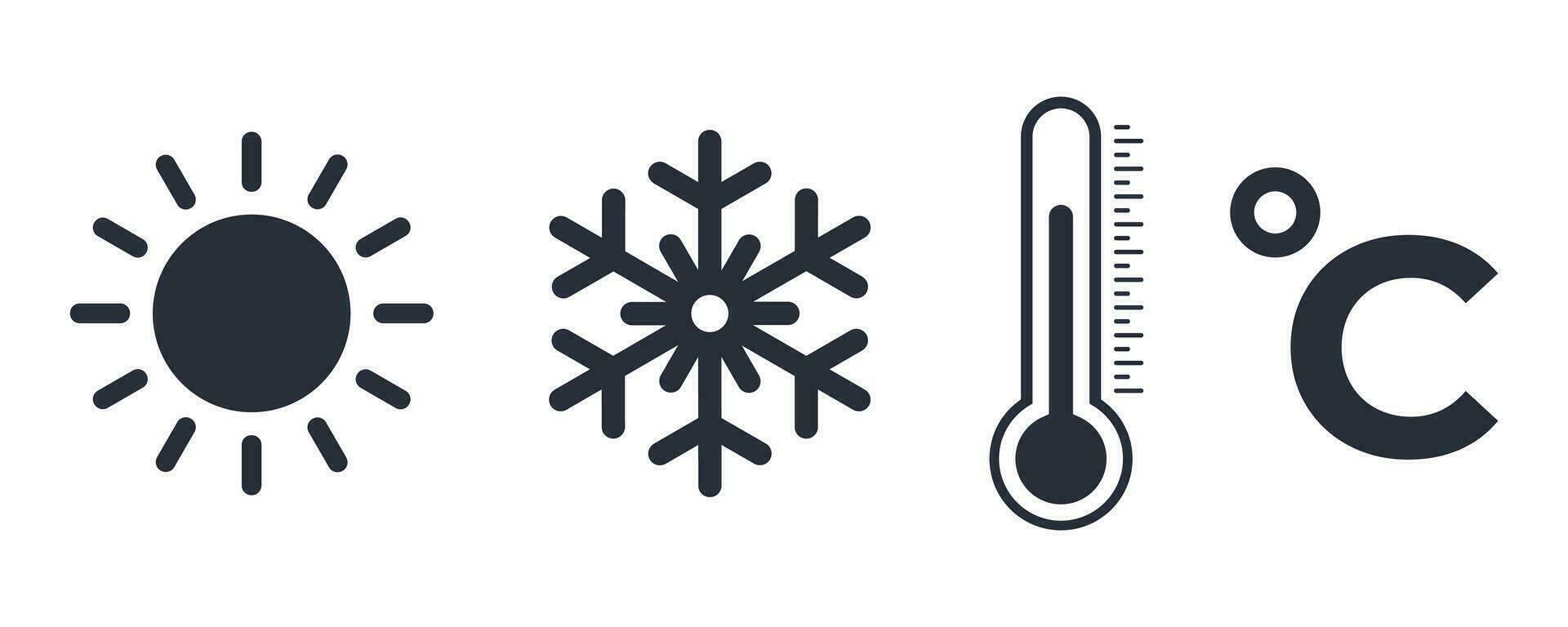 clima y temperatura icono colocar. vector ilustración