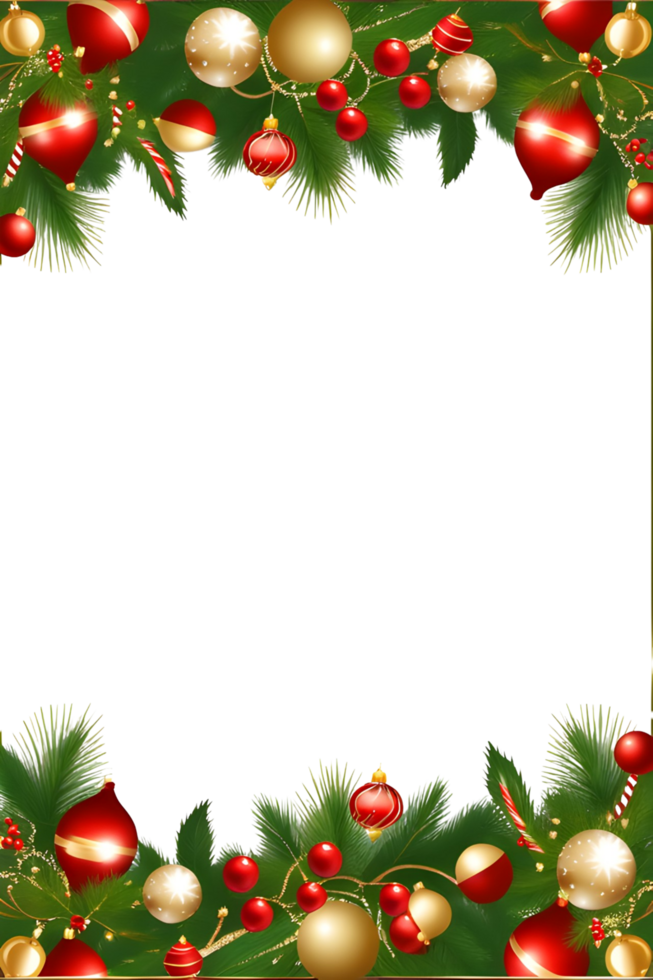 AI generated Christmas border frame PNG transparent background 36060011 PNG