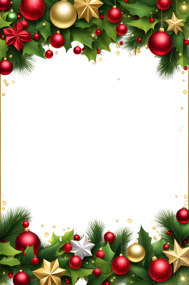 AI generated Christmas border frame PNG transparent background 36060015 PNG