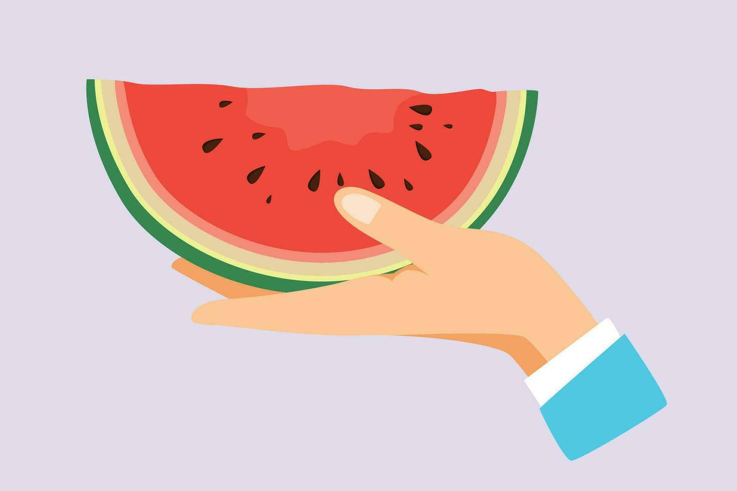 agua melón fruta. brillante jugoso verano Fruta concepto. de colores plano vector ilustración aislado.