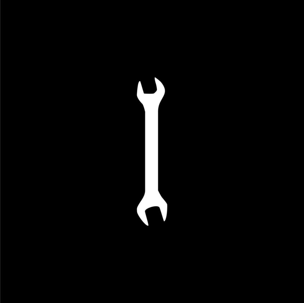 Wrench Silhouette, Flat Style, can use for Pictogram, Apps, Website, Logo Gram, Art Illustration, or Graphic Design Element. Vector Illustration