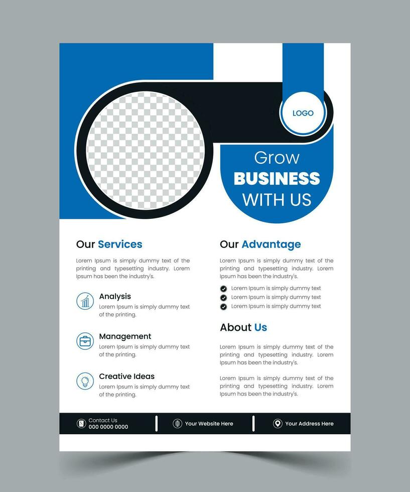 Creative Business marketing flyer design template vector