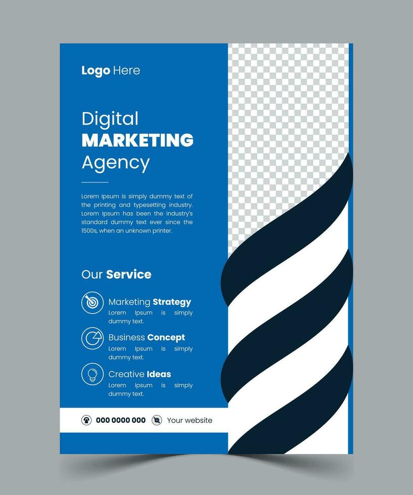 Creative Business marketing flyer design template vector