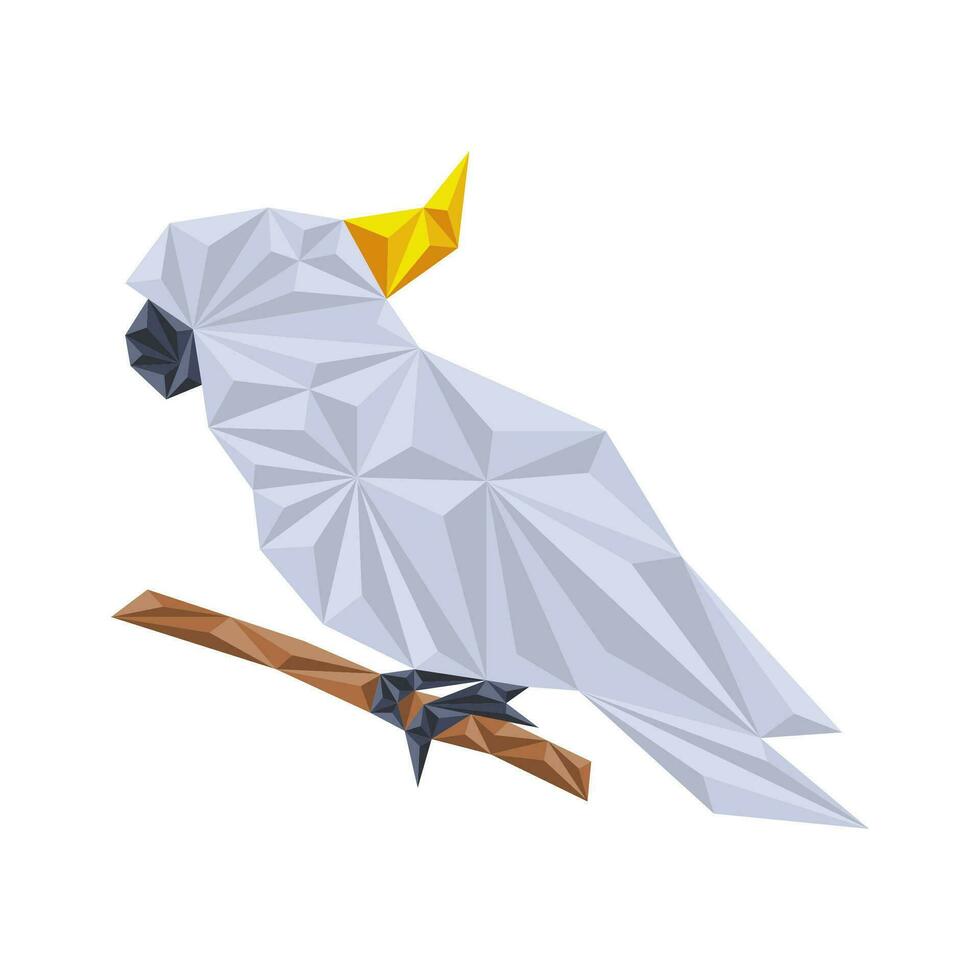 Portrait of a cockatoo in polygonal style vector