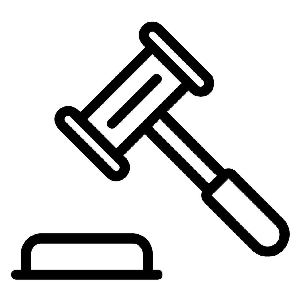 auction line icon vector
