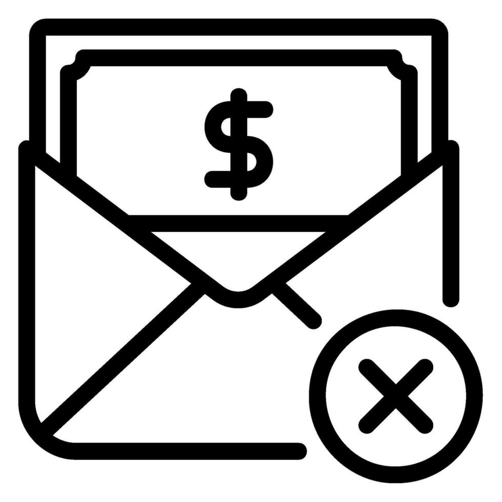 bribe line icon vector