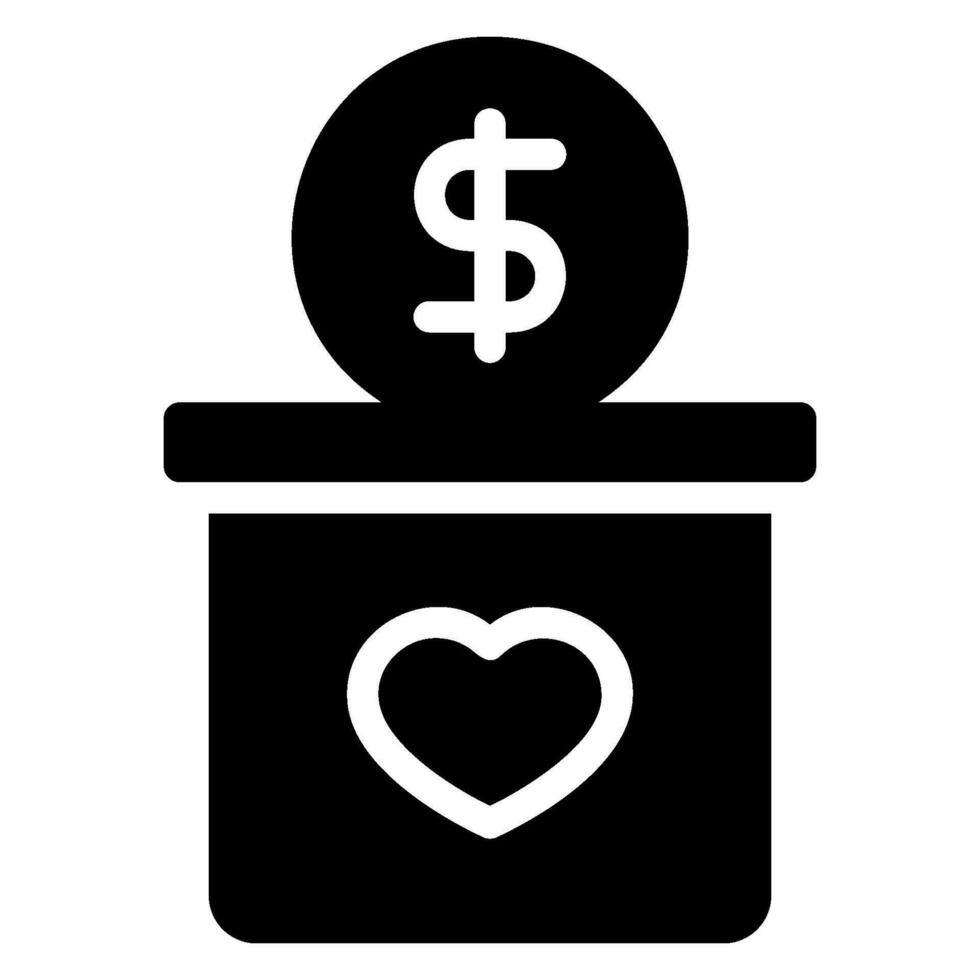 donation glyph icon vector