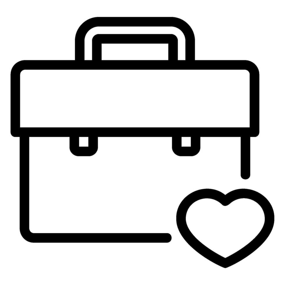 suitcase line icon vector