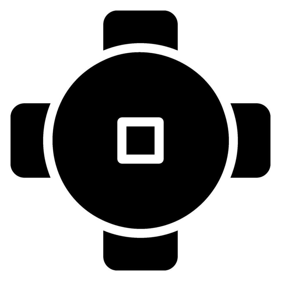 round table glyph icon vector