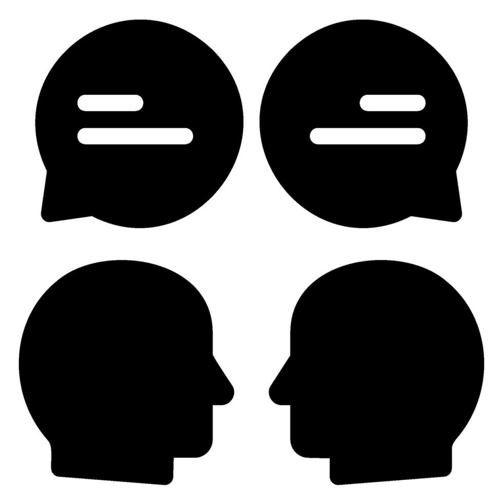discussion glyph icon vector