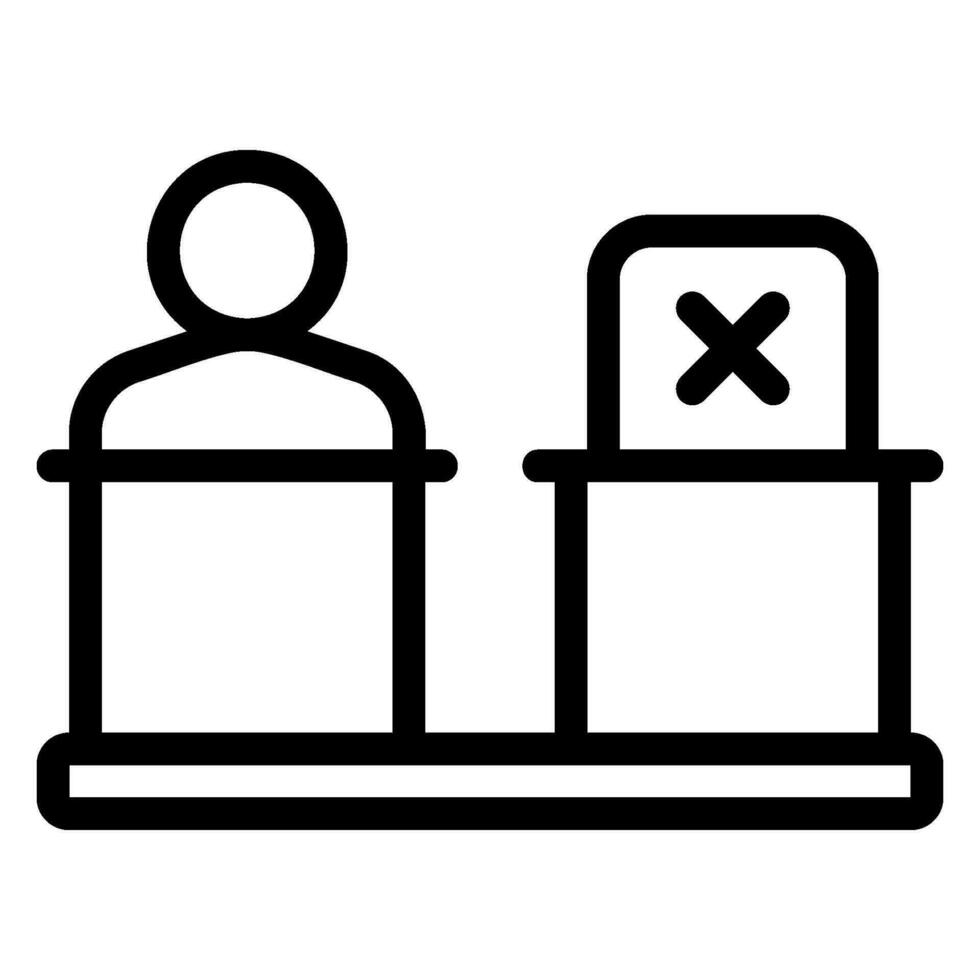 absence line icon vector