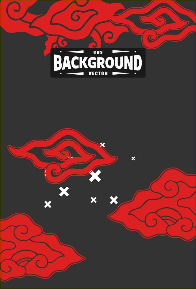 red black jersey background mega mendung pattern for sport jersey sublimasi vector