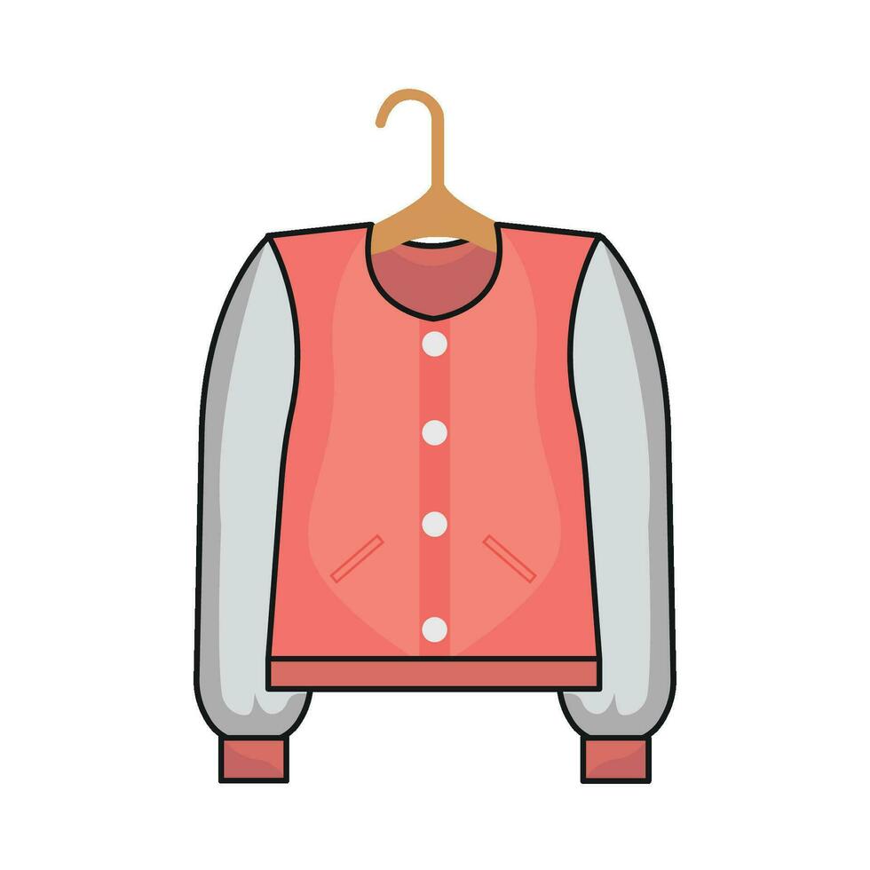 chaqueta en percha ilustración vector