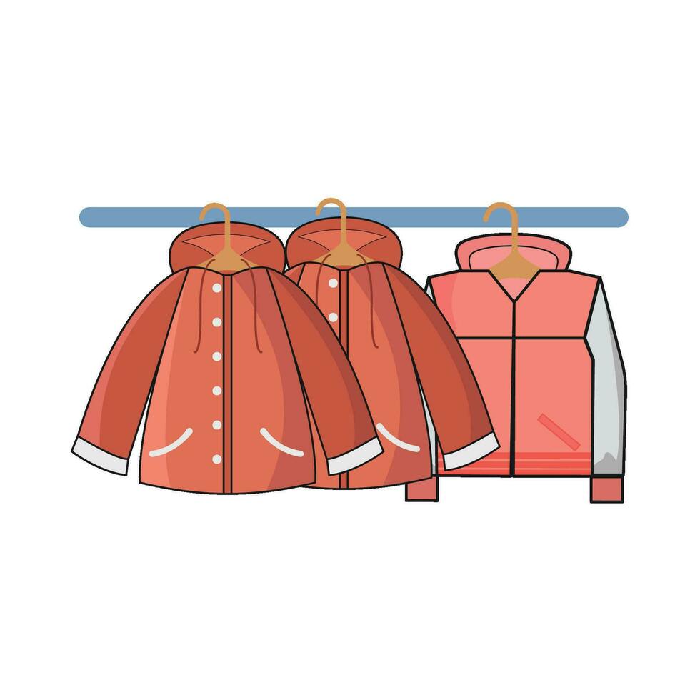 chaqueta colgando ilustración vector