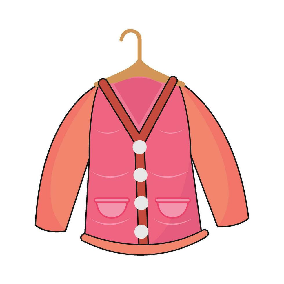 chaqueta en percha ilustración vector