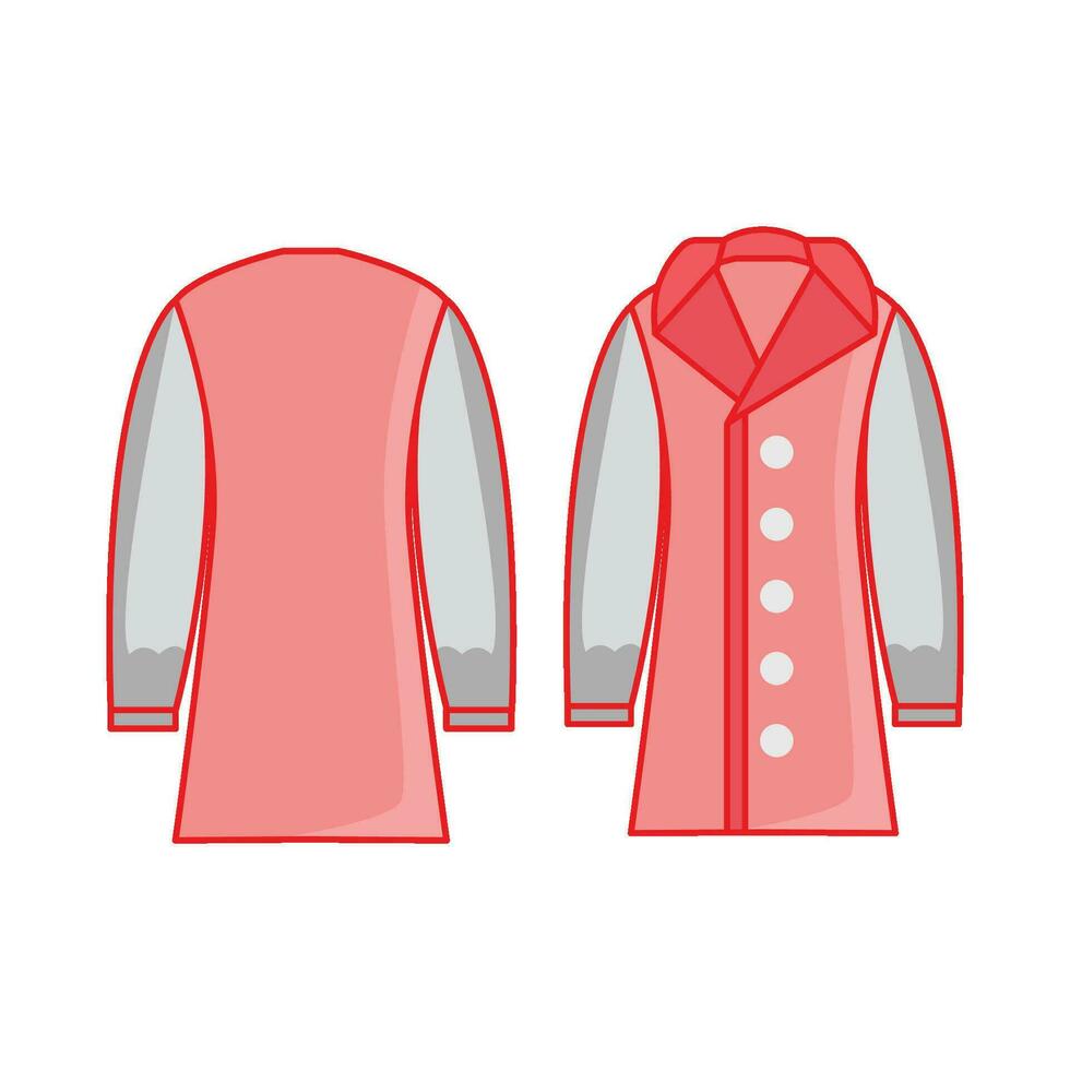 coat jacket illustration vector