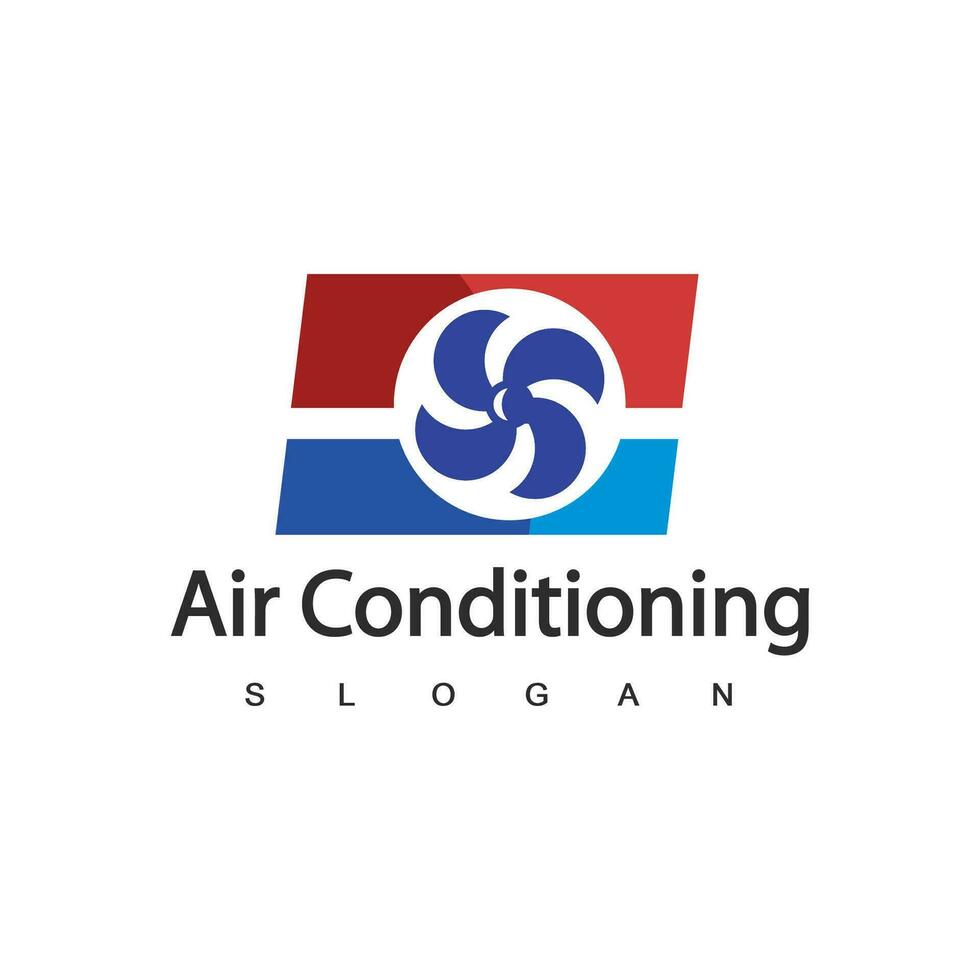 logotipo de aire acondicionado, concepto de logotipo hvac vector