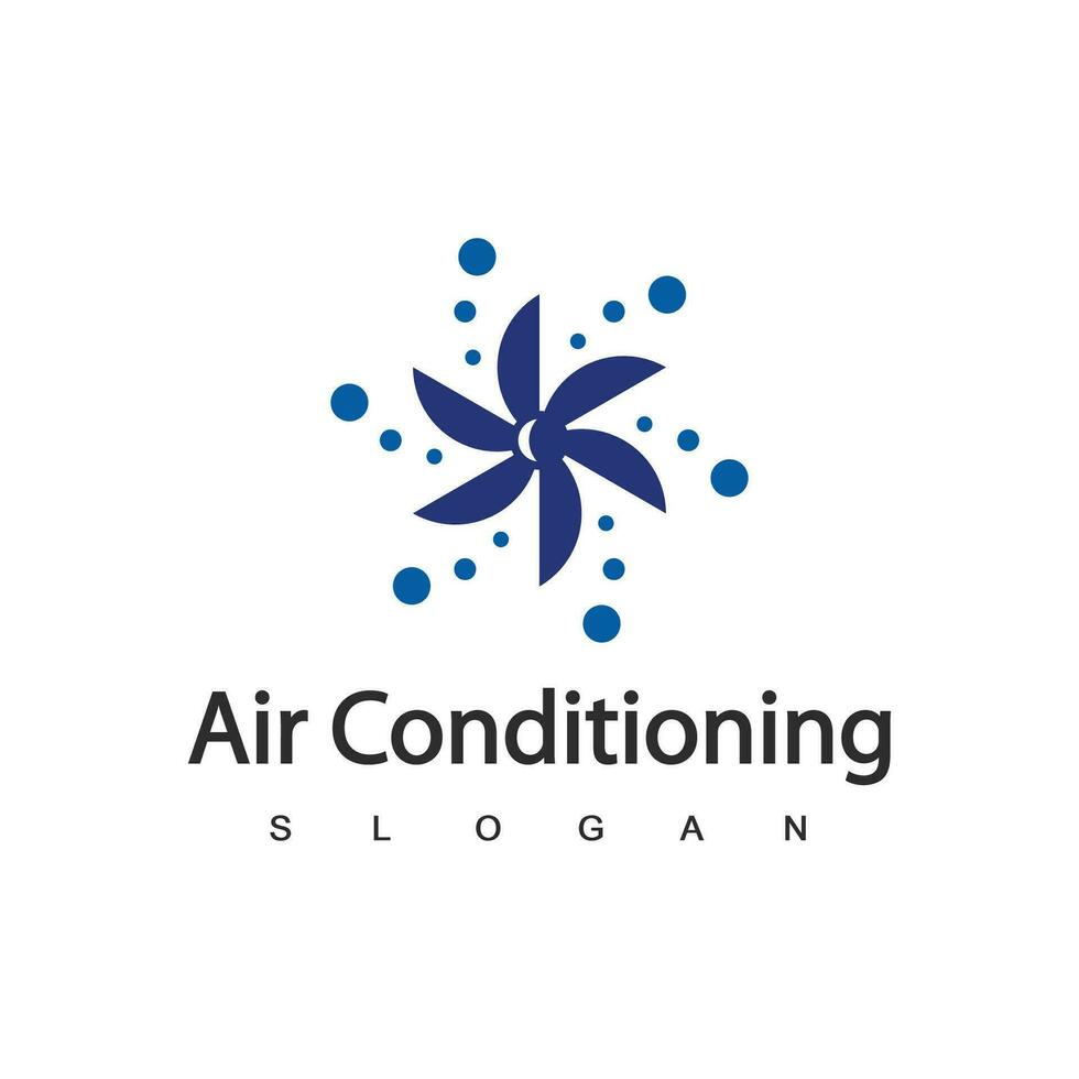 logotipo de aire acondicionado, concepto de logotipo hvac vector