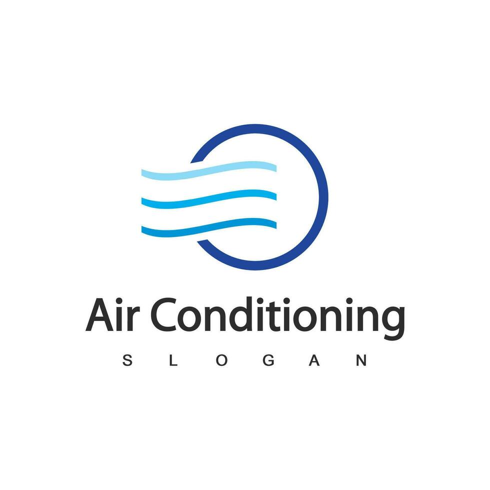 logotipo de aire acondicionado, concepto de logotipo hvac vector