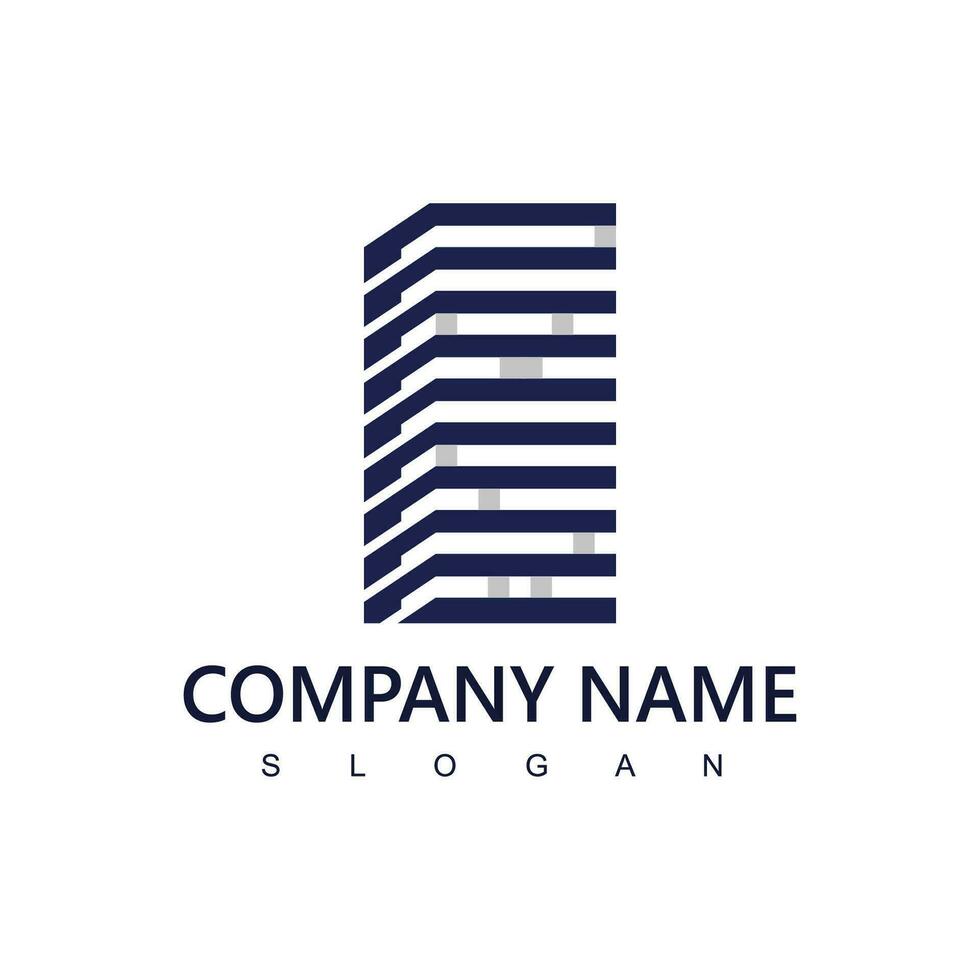 Building logo design architecture for real estate and construction company vector