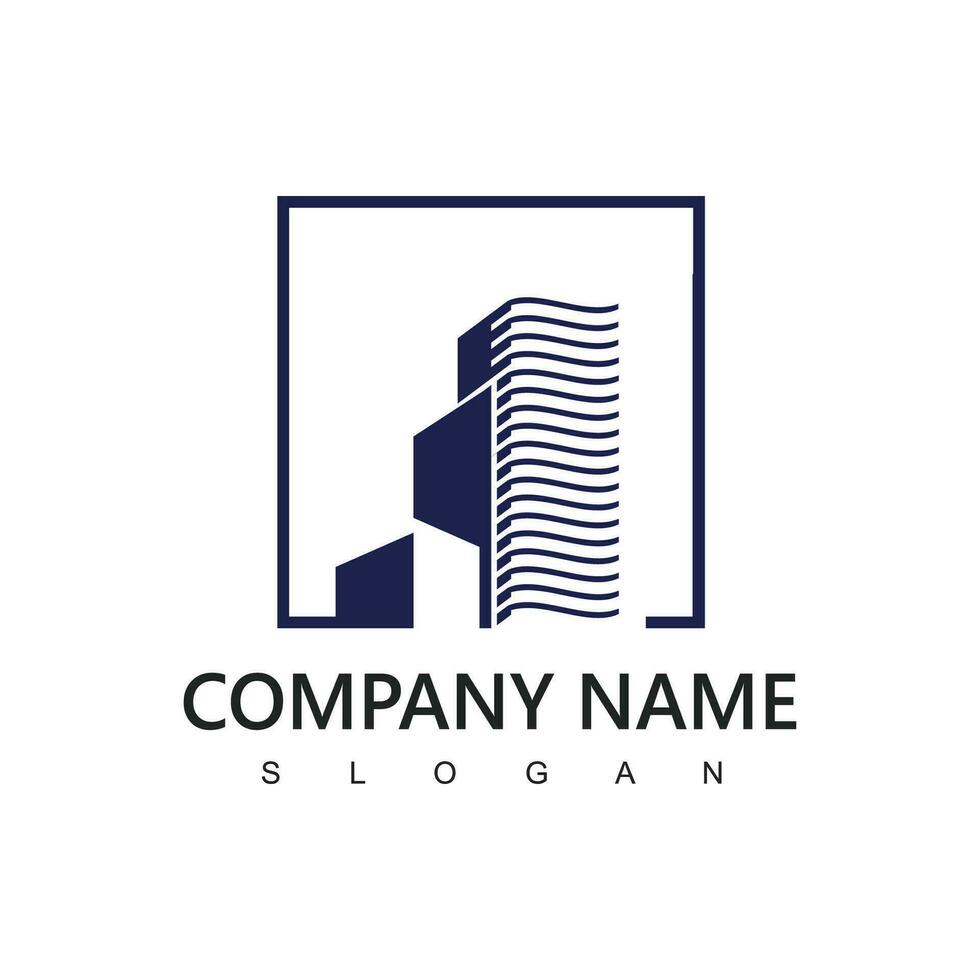 Building logo design architecture for real estate and construction company vector