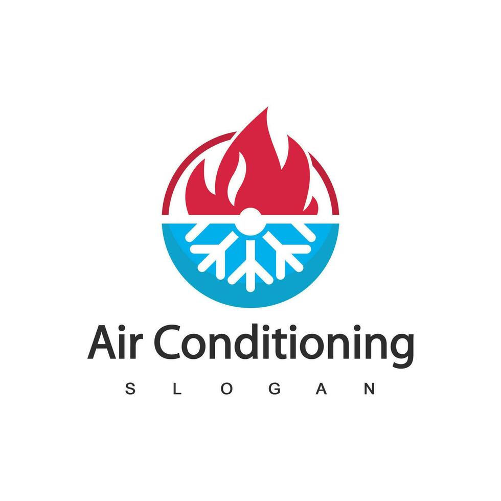 logotipo de aire acondicionado, concepto de logotipo hvac vector