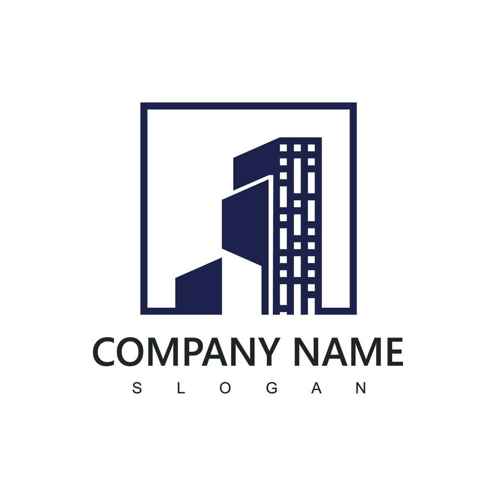Building logo design architecture for real estate and construction company vector