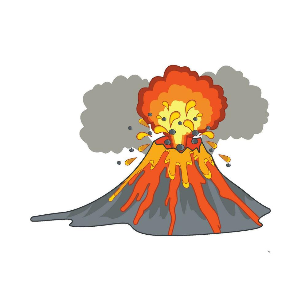 volcano mountain  illustration vector