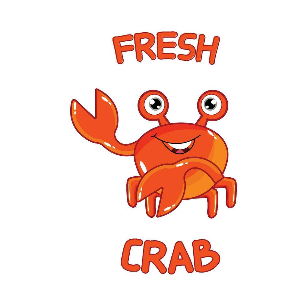 crab  character illustration vector