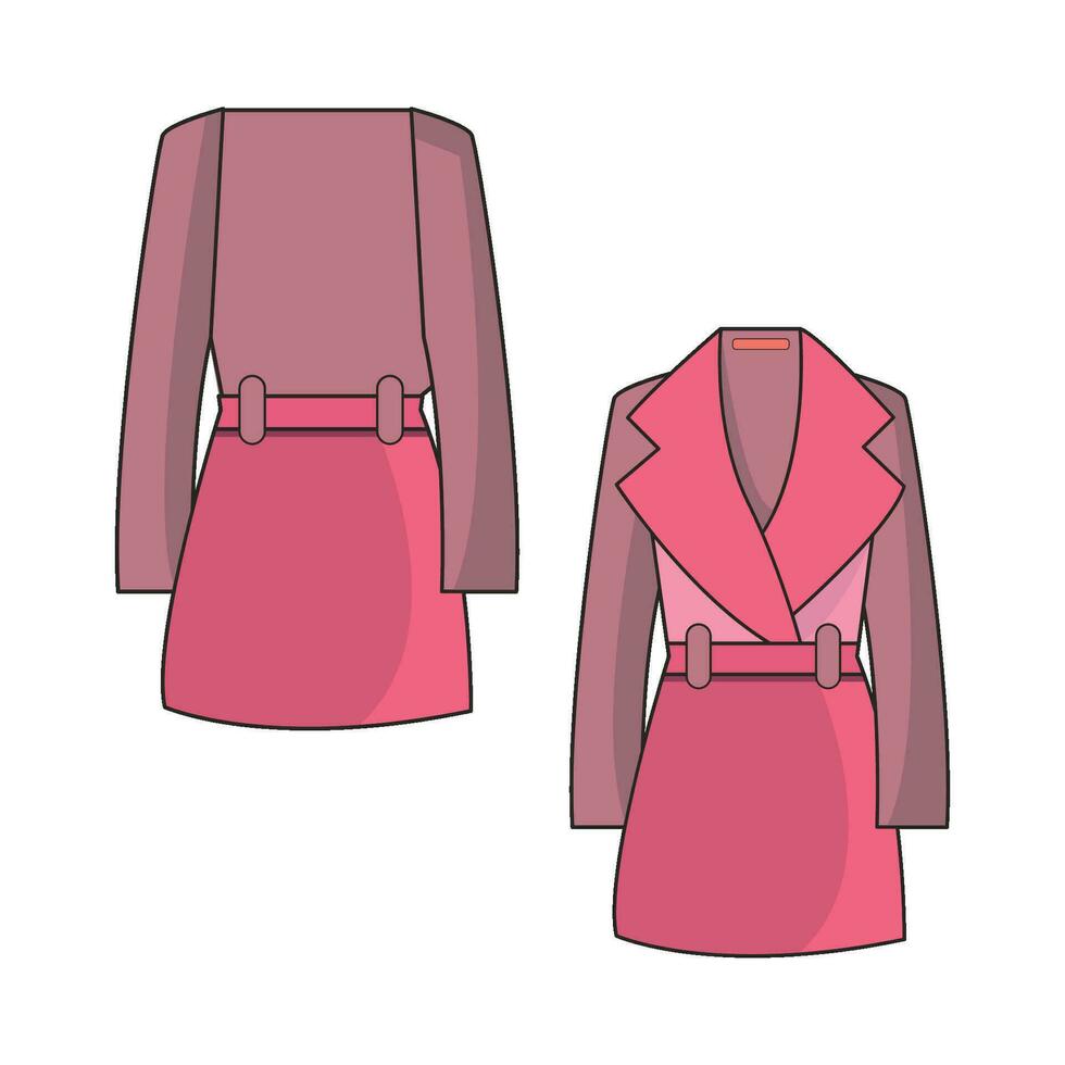 coat jacket illustration vector