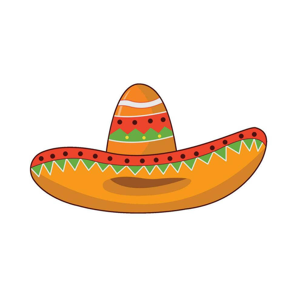 hat mexican illustration vector