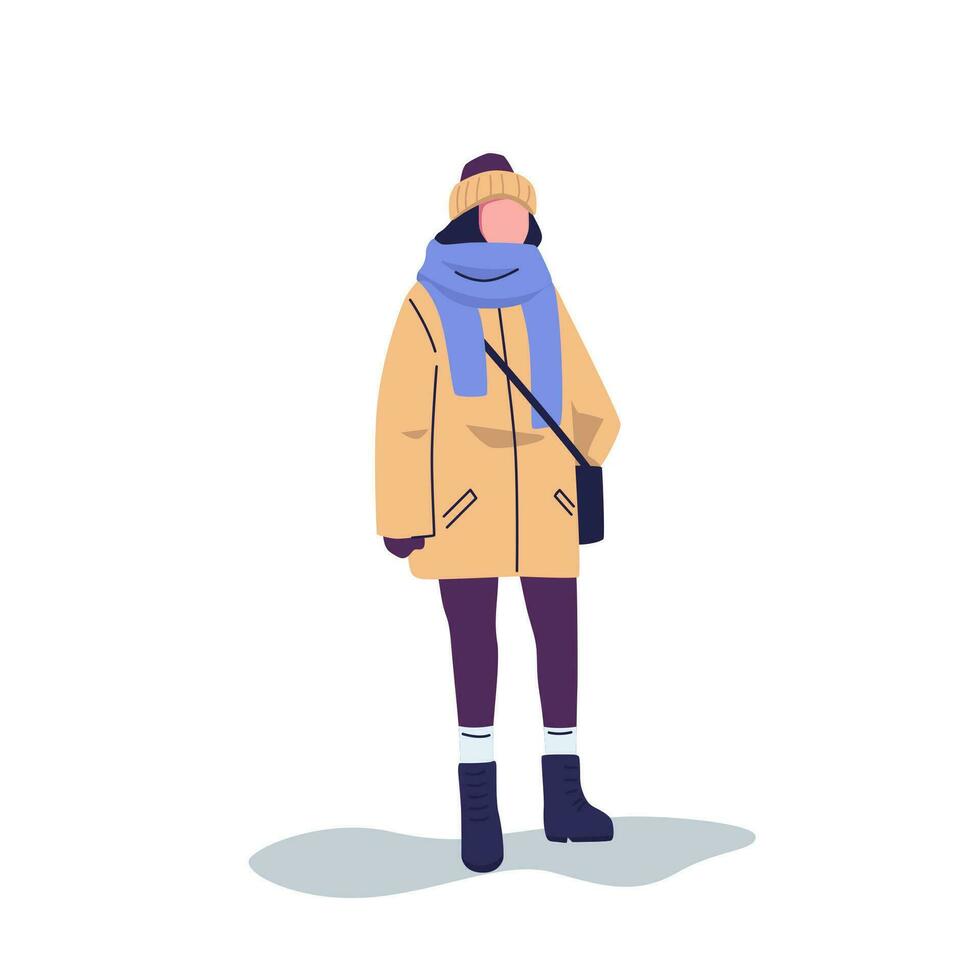 People wear fashion winter clothes set vecctor design vector