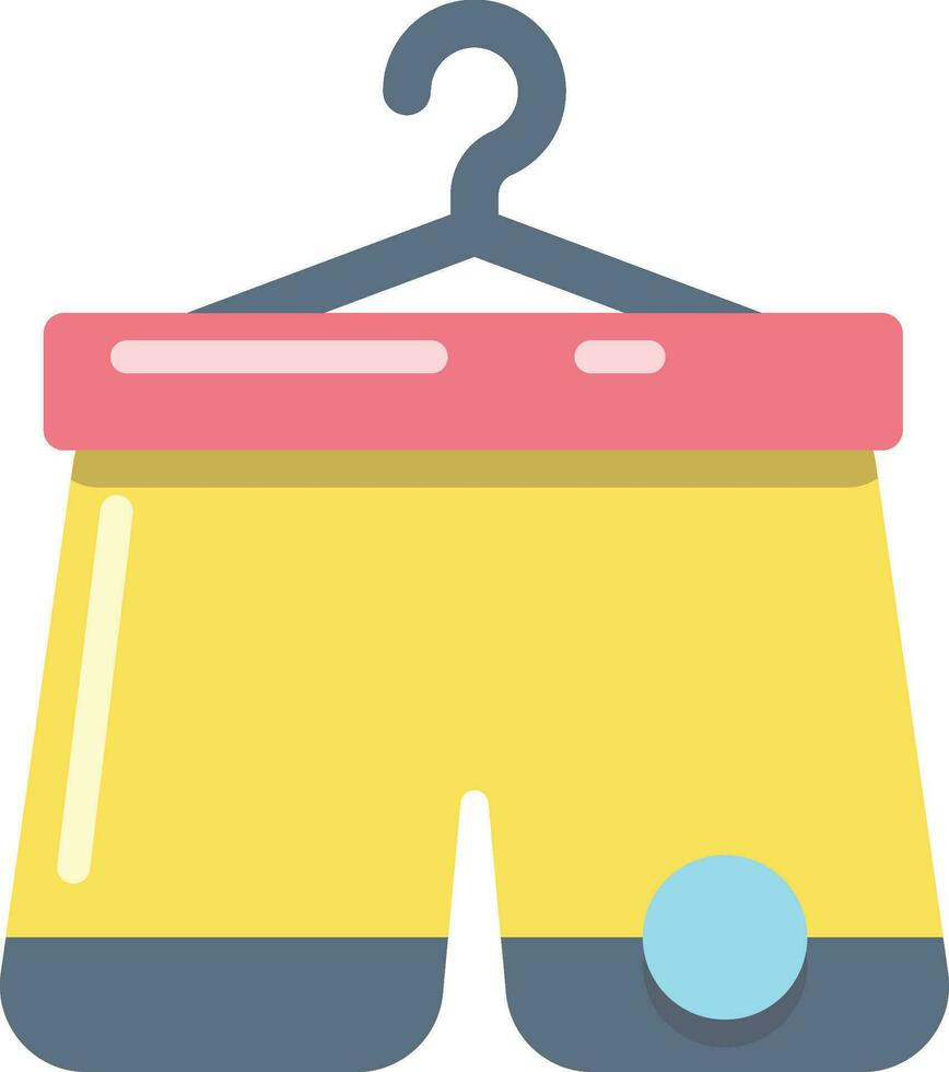 Hanging short pants icon. man underpants vector