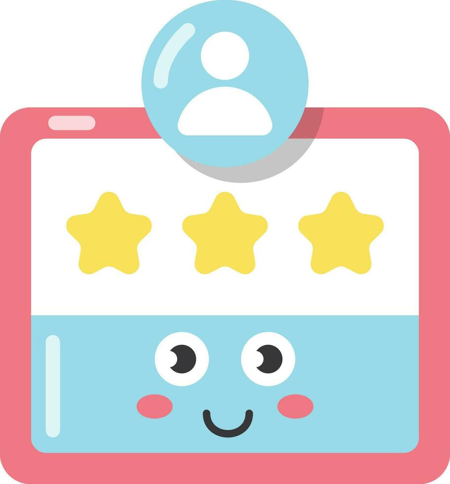 Rating stars icon. positive feedback concept vector