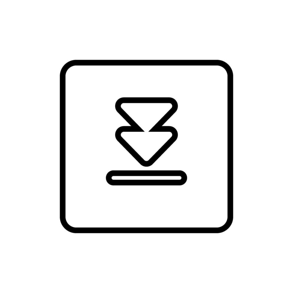 Download icon vector. Upload button illustration. Load symbol or logo. vector