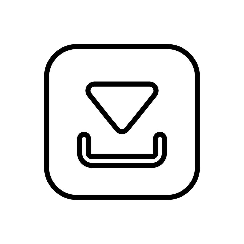 Download icon vector. Upload button illustration. Load symbol or logo. vector