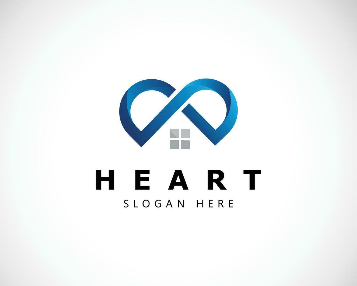 heart logo creative color modern gradient capsule health sign symbol vector