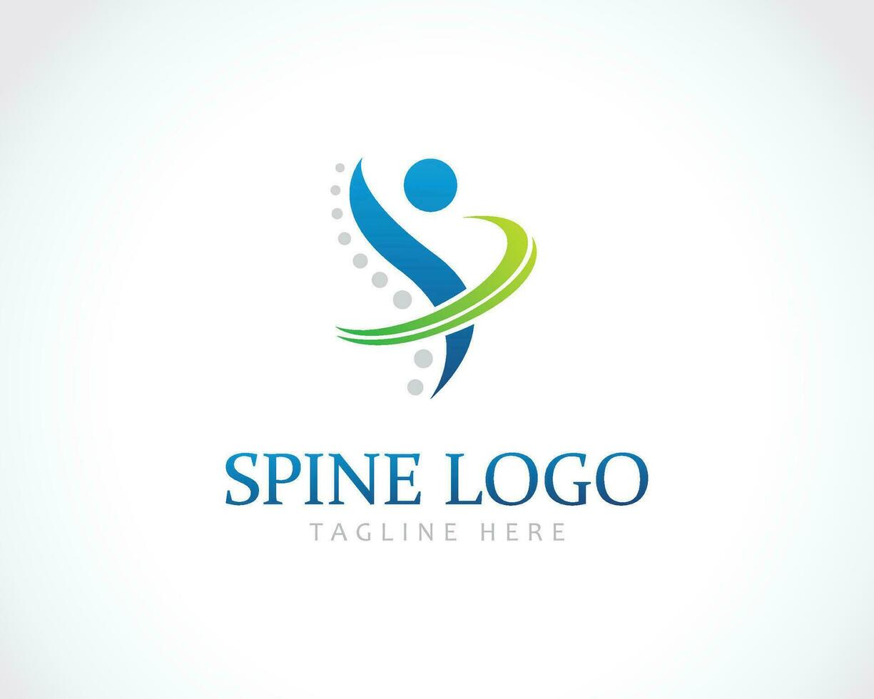 spine logo creative solution health care medical clinic design concept vector