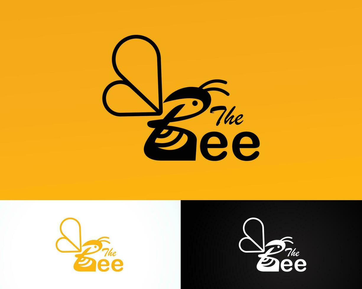 bee logo creative initial b logo business sign symbol animal vector