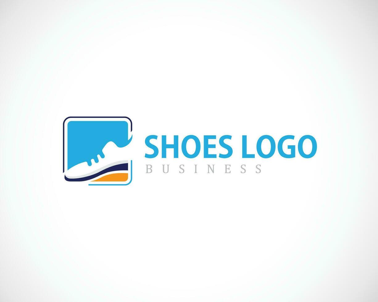 Zapatos logo creativo emblema firmar símbolo marca vector