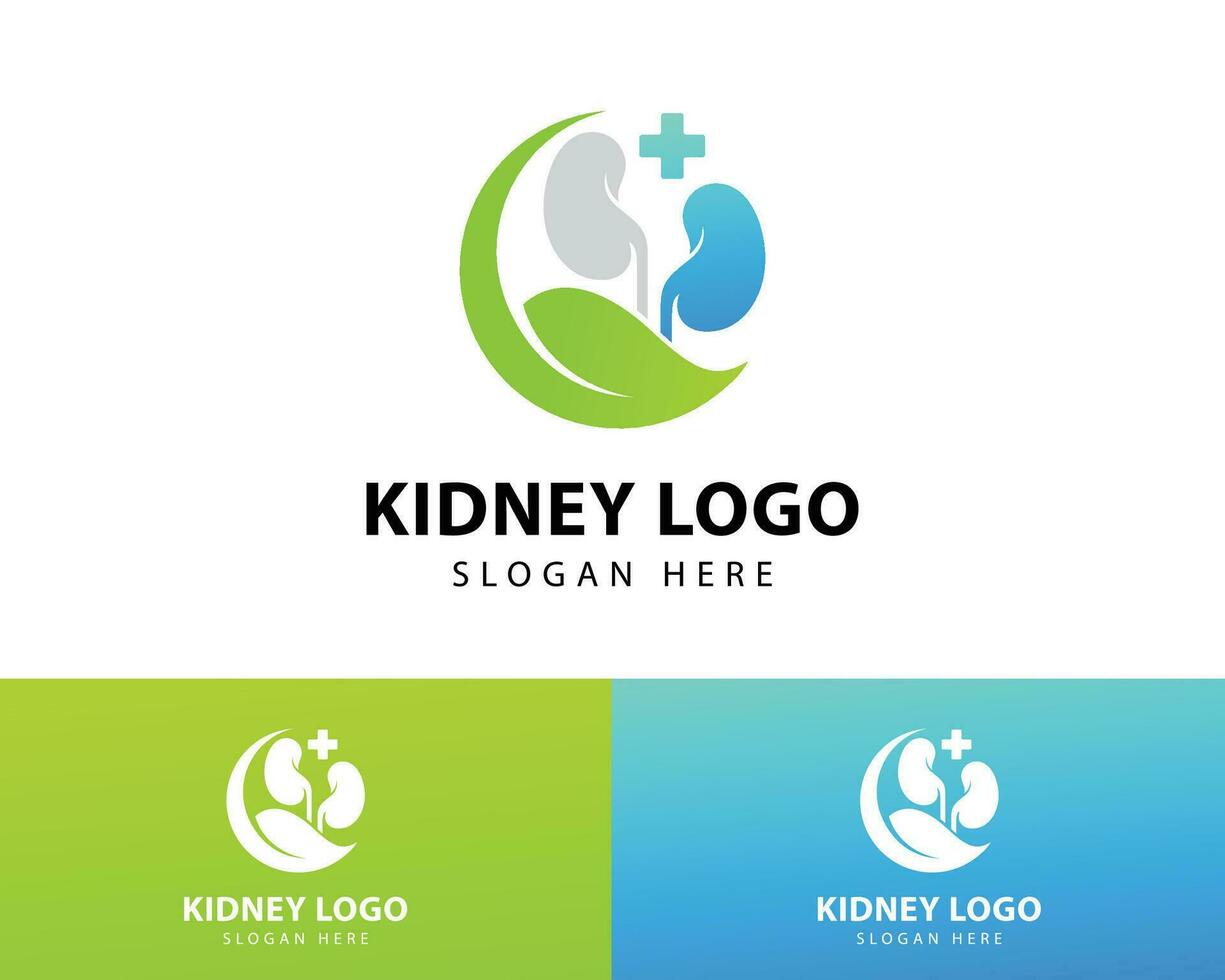 kidney logo creative concept hand care health medical solution vector