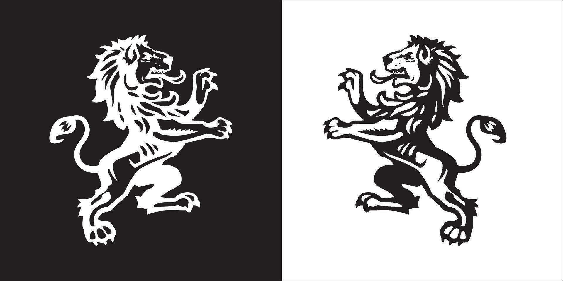 Illustration vector graphics of lion icon