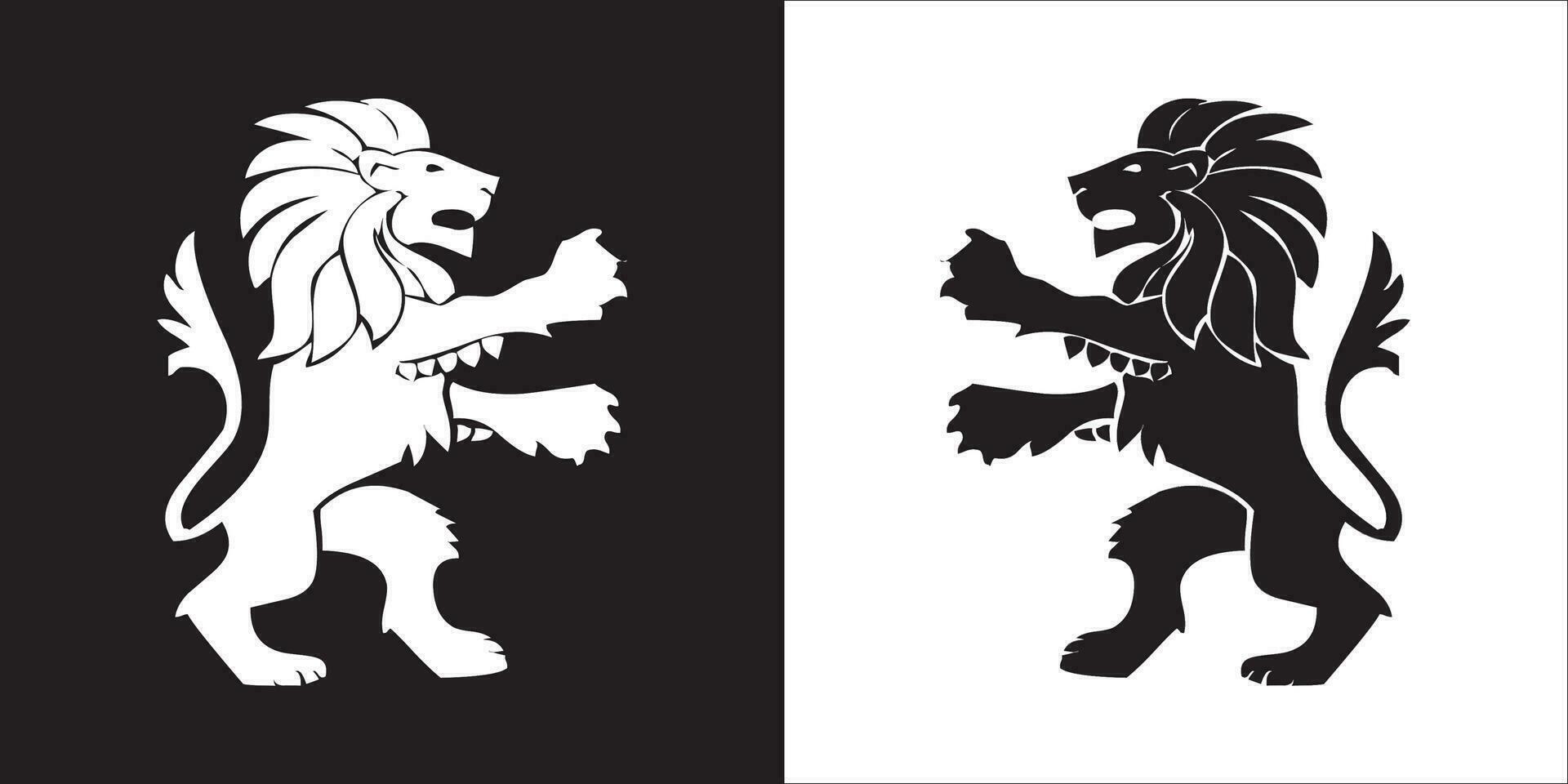 Illustration vector graphics of lion icon
