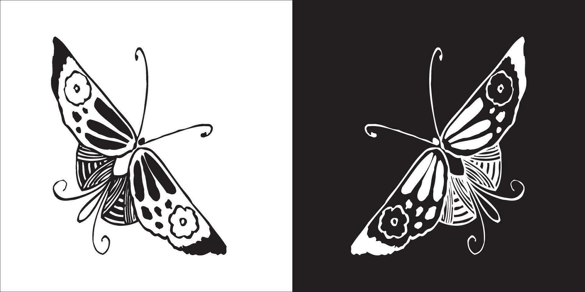 Illustration vector graphics of butterfly icon