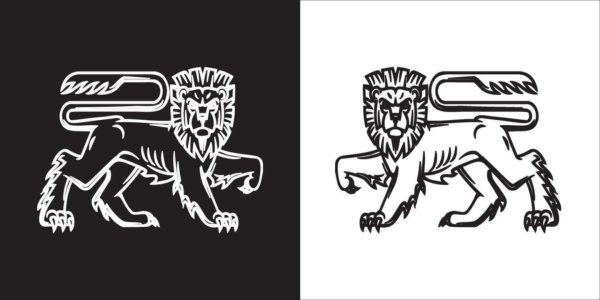 ilustración vector gráficos de león icono