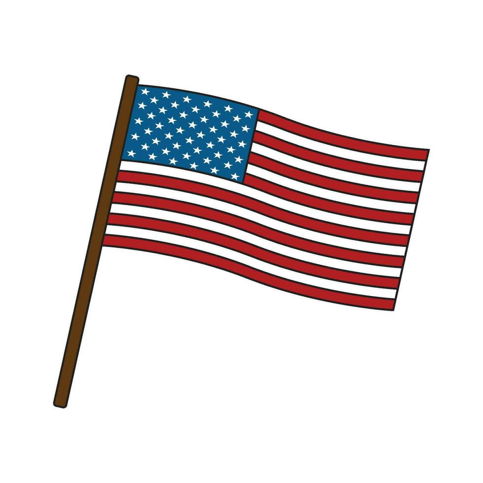 unido estados bandera icono vector