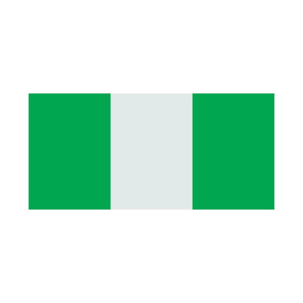 nigerian flag icon vector