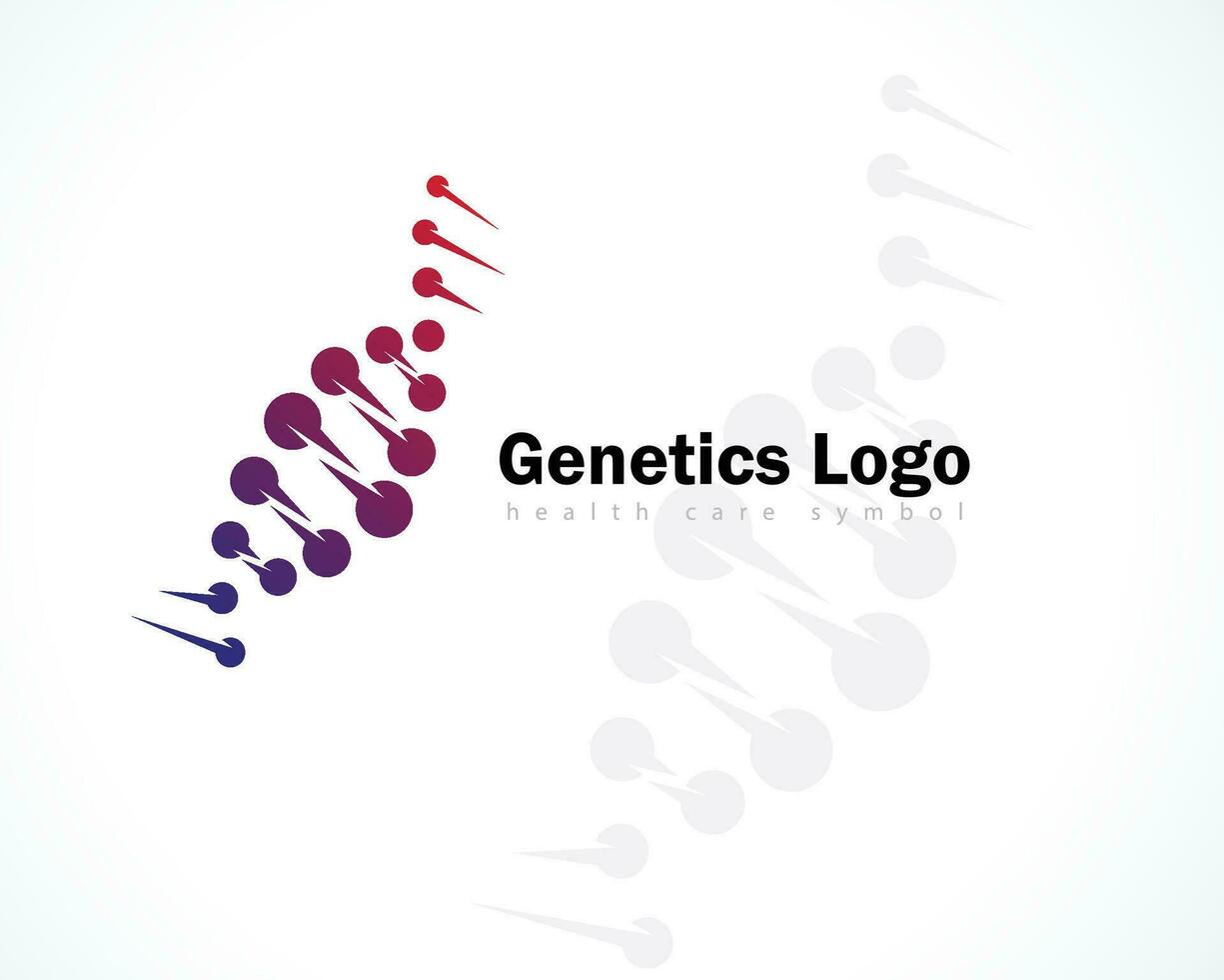 genetics logo creative DNA health care illustration vector science lab