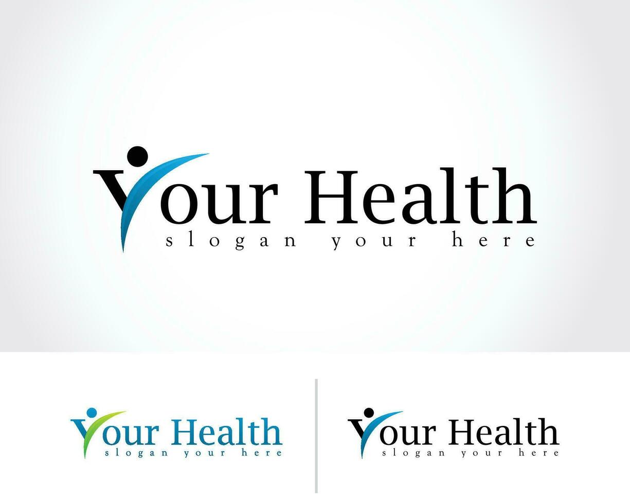 health logo creative people design template letter y vector