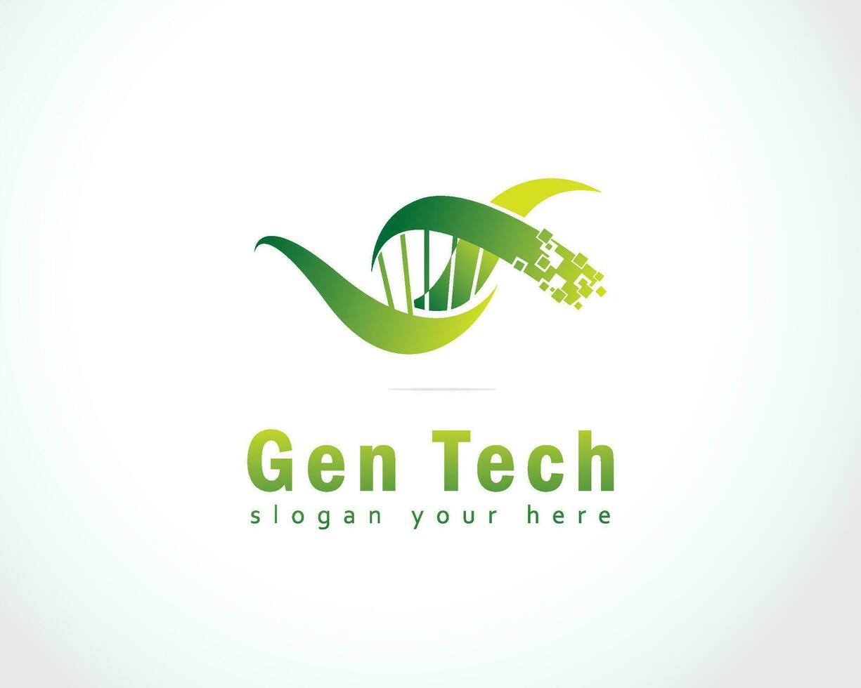 gen tecnología logo creativo adn diseño concepto Ciencias laboratorio vector